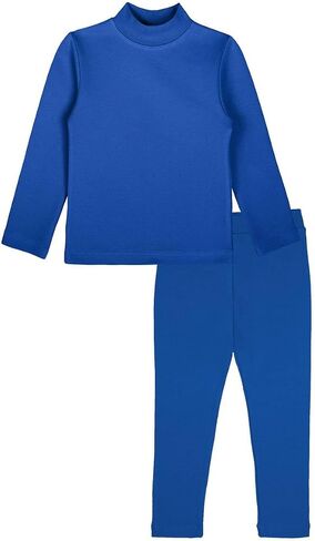 Lilax Girls Long Sleeve Mock Turtleneck Shirt and Leggings Set, Big & Toddler Girls' Clothing Sets in Saudi Arabia