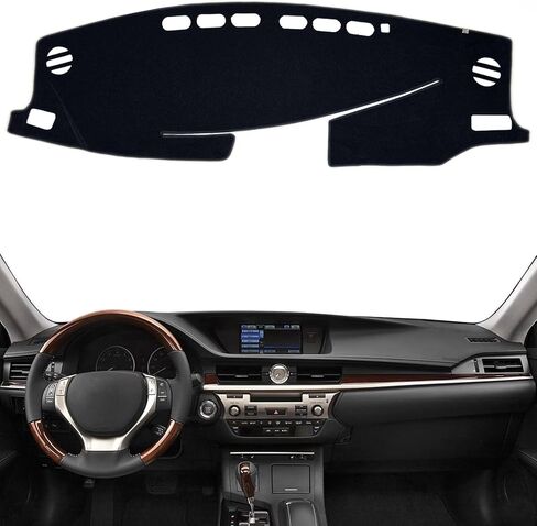 KEYOOG غطاء لوحة أجهزة القياس مناسب لـ 2012-2007 Le-xus LS LS460 LS600H (لمحرك اليد اليسرى)، حصيرة لوحة أجهزة القياس للسيارة مضادة للوهج، وسادة مضادة للانزلاق وواقي من الشمس (الفانيلا) in Kuwait