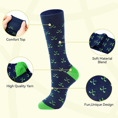 American Trends Golf Socks for Men Funny Sock Golf Gifts for Golfer Accessories for Men Novelty Socks in Saudi Arabia