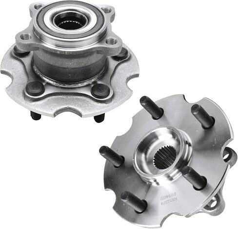 Detroit Axle - AWD الخلفي محمل العجلات المحامل لعام 2006-2018 Toyota RAV4 LEXUS NX200T NX300 NX300H ، Pair Wheel Hub and Bearings 2007 2008 2008 2010 2014 2014 2015 2015 2015 2017 Replace in Kuwait