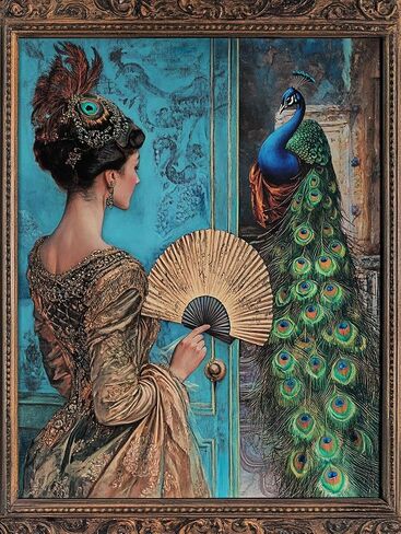 Ginfonr DIY 5D Diamond Art Kits for Adults, Woman Diamond Painting for Adults, Diamond Art Landscapes Full Drill, Diamond Art Kits Embroidery Rhinestone Craft for Home Wall Decor 12 * 16 Inch in Saudi Arabia