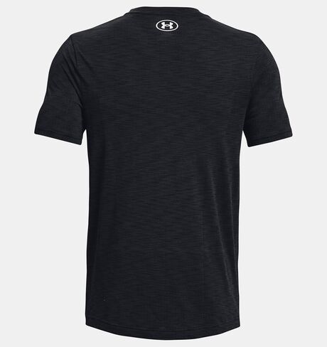 تي شيرت رجالي بأكمام قصيرة بدون خياطة من Under Armour 1359870 (الولايات المتحدة، Alpha، X-Large، عادي، عادي، أبيض/أسود - 110) in Saudi Arabia