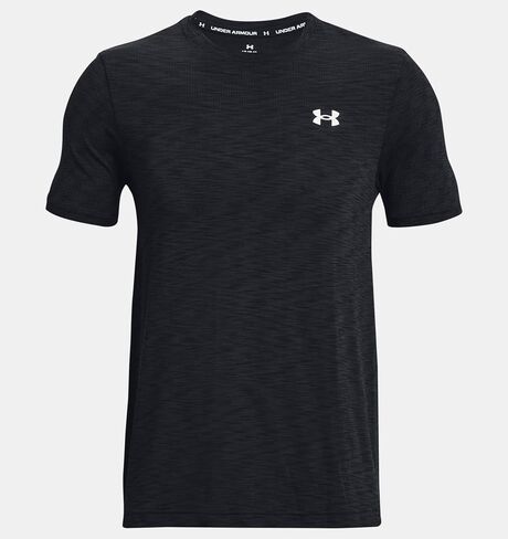 تي شيرت رجالي بأكمام قصيرة بدون خياطة من Under Armour 1359870 (الولايات المتحدة، Alpha، X-Large، عادي، عادي، أبيض/أسود - 110) in Saudi Arabia