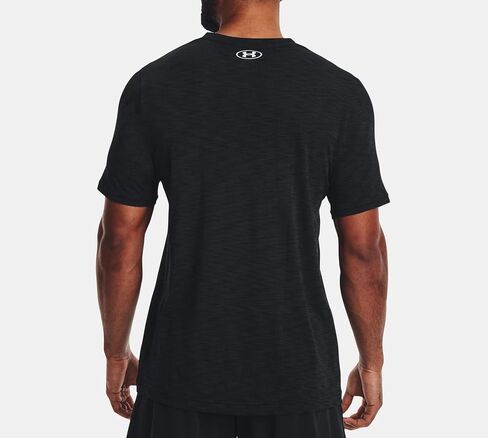 تي شيرت رجالي بأكمام قصيرة بدون خياطة من Under Armour 1359870 (الولايات المتحدة، Alpha، X-Large، عادي، عادي، أبيض/أسود - 110) in Saudi Arabia