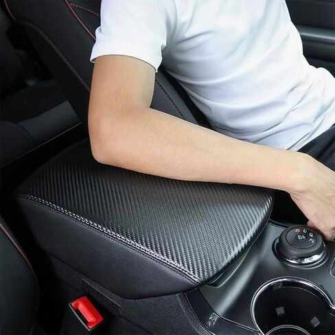 CAR CENTER CENTOLE CONSOLE REMS COVER لـ JEEP GRAND CHEROKEE 2011-2020 2021 ARM REST REST CONSOLE CONSOLE SAVER FOR GRAND CHEROKEE CONSOLE (Black Red Line) in Saudi Arabia