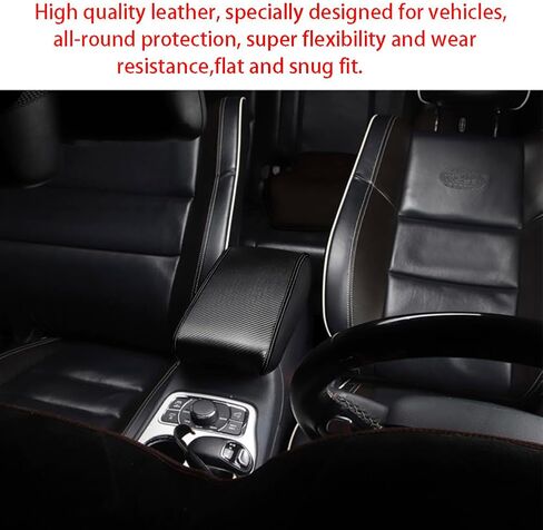 CAR CENTER CENTOLE CONSOLE REMS COVER لـ JEEP GRAND CHEROKEE 2011-2020 2021 ARM REST REST CONSOLE CONSOLE SAVER FOR GRAND CHEROKEE CONSOLE (Black Red Line) in Saudi Arabia