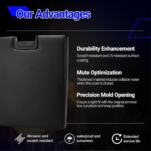 20864151 Center Console Lid Kit - غطاء وحدة التحكم المركزية مع قفل لعام 2007-2014 تشيفي سيلفرادو ، ضاحية ، تاهو ، Avalanche/GMC Yukon (XL)/Sierra 1500/2500/3500 استبدال# 20864154 20864153 (أسود) in Saudi Arabia