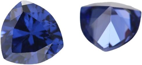 Jiangyuangems 20pcs 6x6mm 5a تريليون شكل شكل تنزانيت لون الزركونيا الحجارة الحجارة الحجرية تشيك ستونج in Kuwait