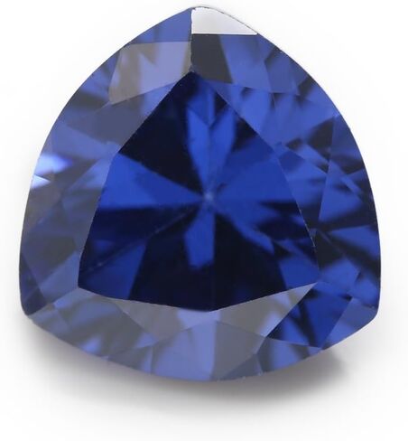 Jiangyuangems 20pcs 6x6mm 5a تريليون شكل شكل تنزانيت لون الزركونيا الحجارة الحجارة الحجرية تشيك ستونج in Kuwait