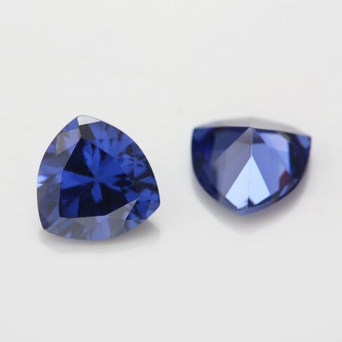 Jiangyuangems 20pcs 6x6mm 5a تريليون شكل شكل تنزانيت لون الزركونيا الحجارة الحجارة الحجرية تشيك ستونج in Kuwait