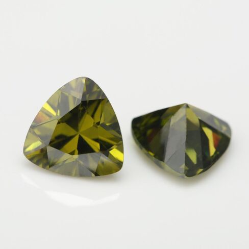 Jiangyuangems 20pcs 6x6mm 5a تريليون شكل شكل تنزانيت لون الزركونيا الحجارة الحجارة الحجرية تشيك ستونج in Kuwait