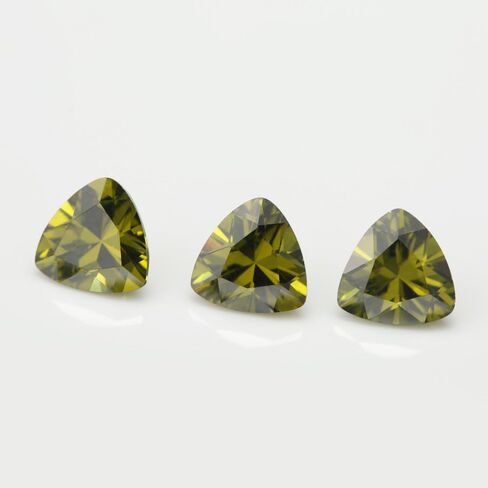 Jiangyuangems 20pcs 6x6mm 5a تريليون شكل شكل تنزانيت لون الزركونيا الحجارة الحجارة الحجرية تشيك ستونج in Kuwait