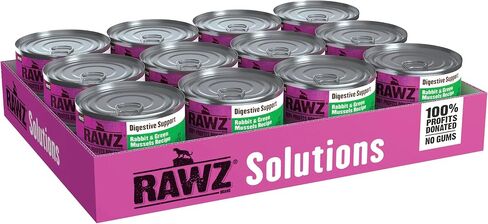 Rawz DIGESTIVE SUPPORT CAT FOOD 5.5 Ounce Cans, 24 Pack (Chicken/Pork/Pumpkin) in Saudi Arabia