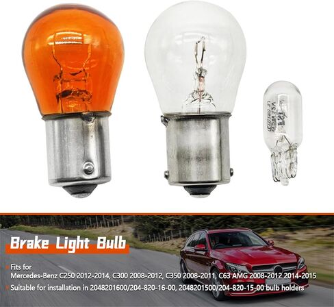 Brake Light Bulb Fit for Benz W204 C-Class C250 C300 C350 C63 AMG 2008-2012 2014-2015, Tail Light Turn Signal Bulb for 2048201600 2048201500 in Kuwait