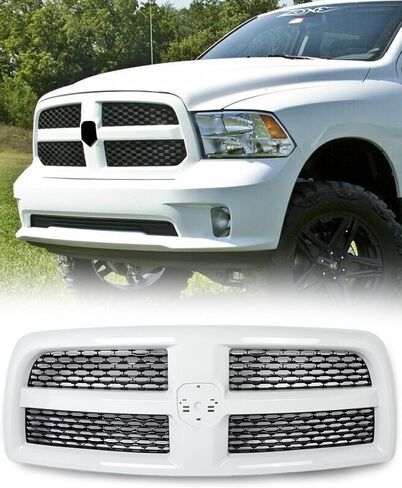 All Chrome Front Grille Assembly for 2013-2018 RAM 2500 3500 HD Laramie Style Pickup Upper Bumper Grill in Kuwait
