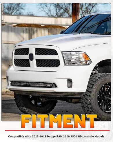 All Chrome Front Grille Assembly for 2013-2018 RAM 2500 3500 HD Laramie Style Pickup Upper Bumper Grill in Kuwait