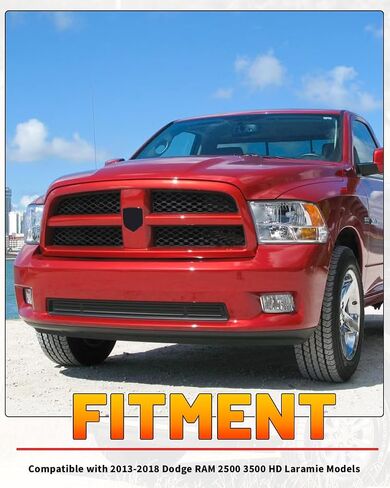 جميع Chrome Front Grille Assembly لعام 2013-2018 RAM 2500 3500 HD Laramie Style Pickup Bumper Grill in Kuwait