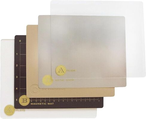 Anna Griffin Empress Full Plates Set -Embossing Plates for Crafting, Scrapbooking Supplies & Junk Journal Supplies - Includes Magnetic Mat, Embossing Mat & Metal Shim (Mini Full Plate) in Kuwait