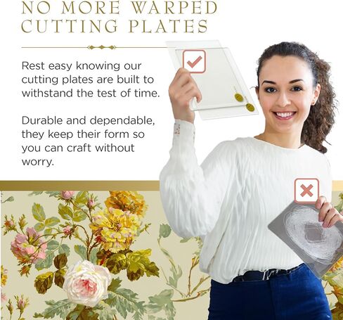 Anna Griffin Empress Full Plates Set -Embossing Plates for Crafting, Scrapbooking Supplies & Junk Journal Supplies - Includes Magnetic Mat, Embossing Mat & Metal Shim (Mini Full Plate) in Kuwait