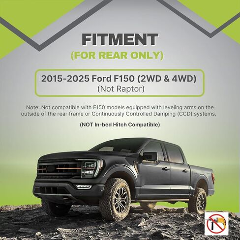 6,000 Lbs Rear Air Bags Suspension Kit for 2015-2025 Ford F150 Truck Towing, Replaces Firestone 2582 Ride Rite Airbags for Trucks Rear Suspension in Kuwait