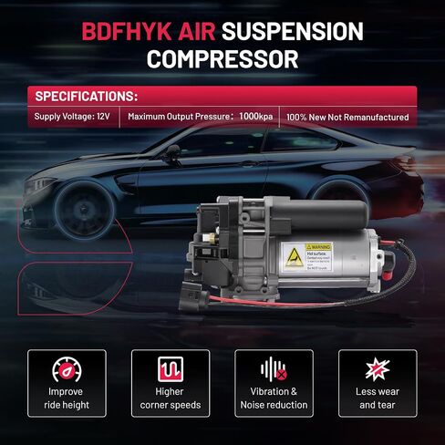 BDFHYK AIR SPANENCE COMPRESSOR KIT HUSHED DUSTE 12V متوافق مع Audi Q7 Q8 SQ7 SQ8 2017-2022 ، متوافق مع Bentley Bentayga 2017-2022-استبدال 4M0616005G ، 4M0616005H OE FIT in Saudi Arabia