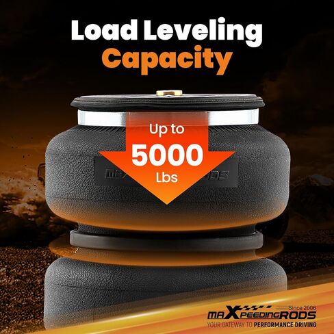 MaxPeedingRods 5000 رطل أكياس التعليق الهوائي لشيفروليه سيلفرادو 1500 غير المترايل GMC Sierra 1500 Non At4 2019-2024 Air Helper Spring Kit مع ألواح لفة الهواء المضفر من الفولاذ المقاوم للصدأ in Saudi Arabia