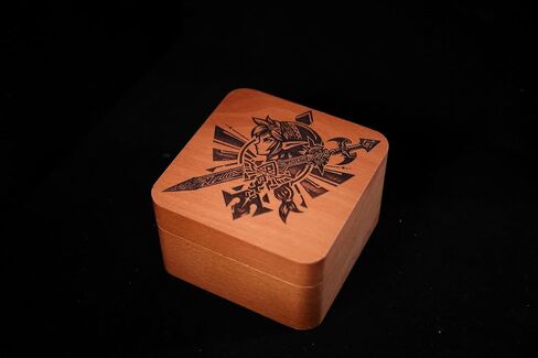 MISS LI GARDEN Vintage Style Wooden Music Box Legend of Zelda Song of Storms Rotatable Vinyl Record Player Gift for Son Daughter Anniversary Birthday Christmas in Saudi Arabia