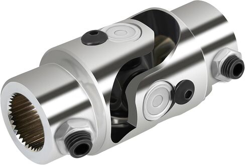 Universal Steering Joints 13/16"-36 Spline x 3/4" DD U-Joint Shaft Chrome 83mm (3-1/4") Working Angle 35°Degree in Saudi Arabia