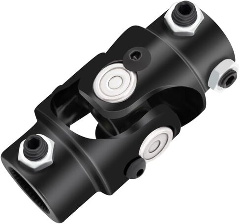 Universal Steering Joints 13/16"-36 Spline x 3/4" DD U-Joint Shaft Chrome 83mm (3-1/4") Working Angle 35°Degree in Saudi Arabia