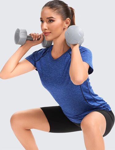 Star Vibe 4 Pack Women's Compression Shirt Short Sleeve Workout Tops Dry Fit Athletic Baselayer Gym Yoga Running T-Shirt in Kuwait