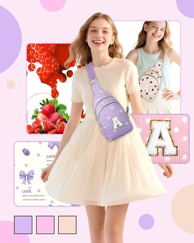 Initial A Crossbody Bag Trendy Fashion Shoulder Sling Bag Suitable for Girls, Girlfriend Gift in Kuwait