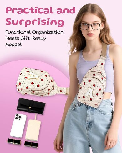 Initial A Crossbody Bag Trendy Fashion Shoulder Sling Bag Suitable for Girls, Girlfriend Gift in Kuwait