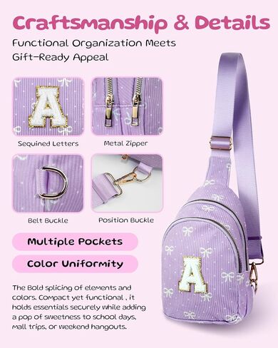 Initial A Crossbody Bag Trendy Fashion Shoulder Sling Bag Suitable for Girls, Girlfriend Gift in Kuwait