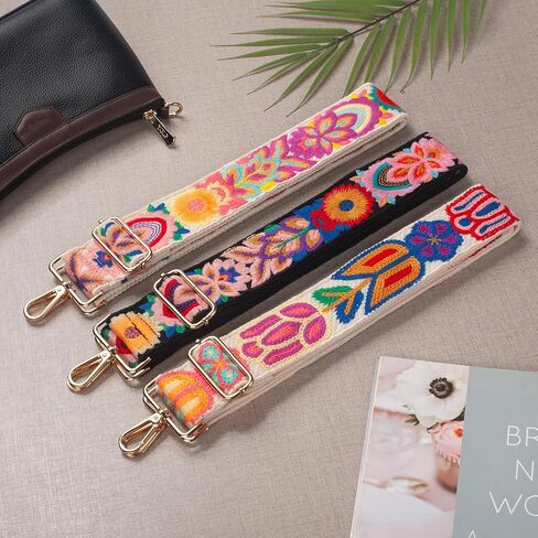 محفظة أحزمة استبدال Crossbody للنساء - محفظة مطرزة على حقائب اليد - 2 بوصة حزام الغيتار للمحفظة in Kuwait