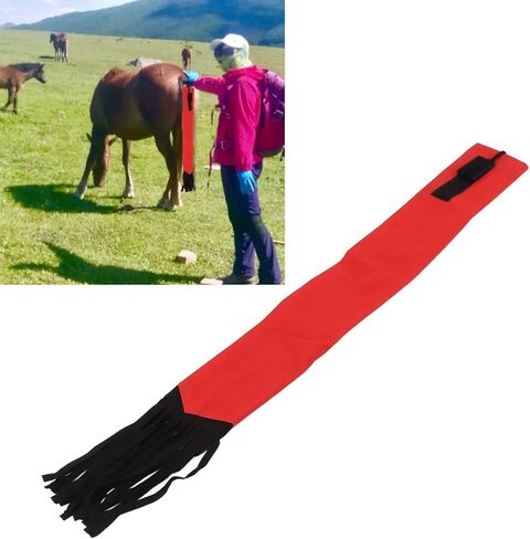 HERCHR Horse Tail Bag, Horsetail Protector Horsetail Guard Equine Tail Wrap Tail Protector Horse Tail Bag with Fringe(Black) in Kuwait