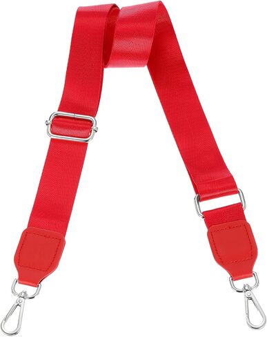 uxcell Wide Shoulder Strap, 3.8cm Adjustable Purse Strap Replacement Crossbody Strap for Shoulder Bag Handbag, White, Silver Square Mouth Buckle in Saudi Arabia