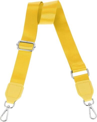 uxcell Wide Shoulder Strap, 3.8cm Adjustable Purse Strap Replacement Crossbody Strap for Shoulder Bag Handbag, White, Silver Square Mouth Buckle in Saudi Arabia