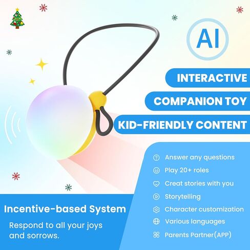 BubblePal Blue- AI Interactive Toy, Advanced Endless Talking Toy, Long-Term Interactions Memory Function, Friend, Mentor, Unique Gift for Girls & Boys, Support Update in Saudi Arabia