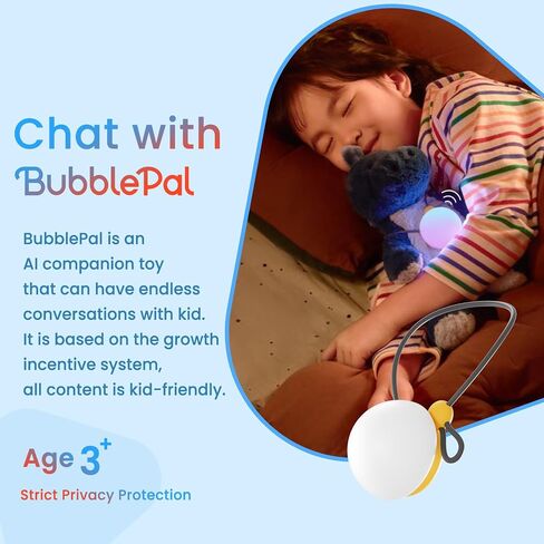 BubblePal Blue- AI Interactive Toy, Advanced Endless Talking Toy, Long-Term Interactions Memory Function, Friend, Mentor, Unique Gift for Girls & Boys, Support Update in Saudi Arabia