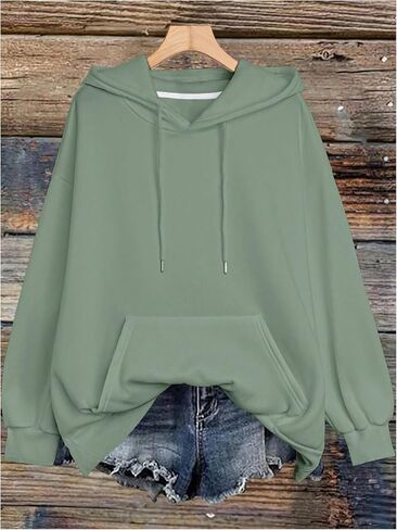 Soly Hux Women's Plus Hoodies Long Sleeve Graphic Preppy Swefshirts مع جيوب in Kuwait