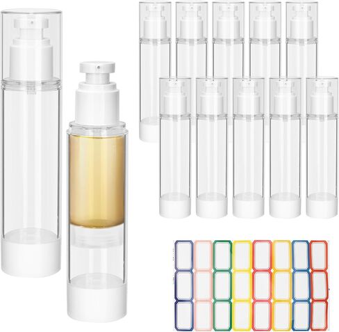 30Pcs 1 oz 30ml Airless Pump Bottle Empty Clear Airless Cosmetic Cream Pump Bottle, Vacuum Plastic Refillable Travel Size Dispenser Bottle for Lotion Essential Oil Foundation Liquid in Saudi Arabia