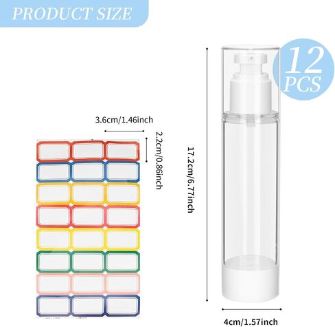 30Pcs 1 oz 30ml Airless Pump Bottle Empty Clear Airless Cosmetic Cream Pump Bottle, Vacuum Plastic Refillable Travel Size Dispenser Bottle for Lotion Essential Oil Foundation Liquid in Saudi Arabia