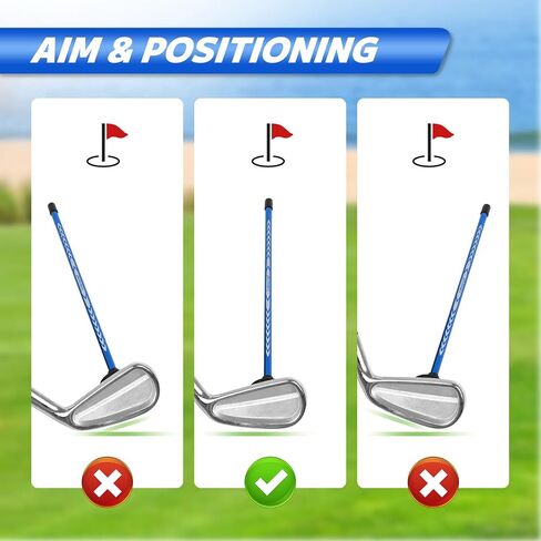 Craftsman Golf Alignment Rods for Golf Swing Training Aid, Golf Alignment Stick with Strong Magnetic Base Golf Practice Stick, 10" Stick Golf Club Tool Calibrate Golf Shots in Kuwait