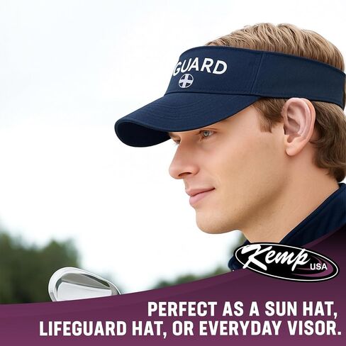 Kemp USA 11" Visor Lifeguard Cross Logo Cap with Embroidery in Saudi Arabia