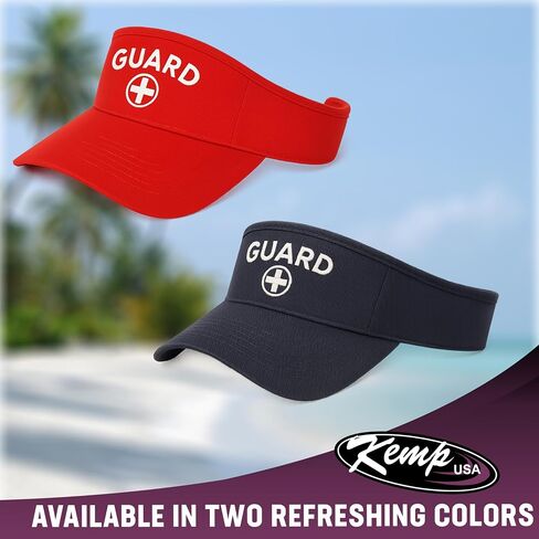 Kemp USA 11" Visor Lifeguard Cross Logo Cap with Embroidery in Saudi Arabia