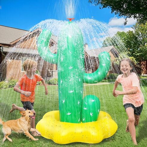 4th of July Inflatable Sprinkler for Kids, 8F * 5.5F American Flag Sprinkler Outdoor Water Toys for Kids Adults 4th of July Independence Day Summer Water Party Backyard Outside Games Activities in Kuwait