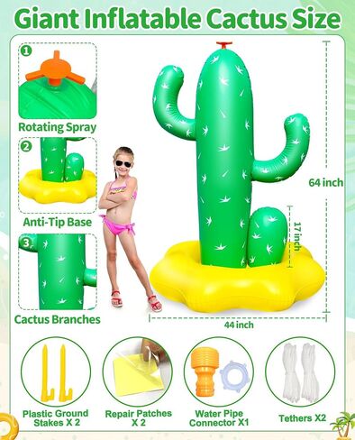 4th of July Inflatable Sprinkler for Kids, 8F * 5.5F American Flag Sprinkler Outdoor Water Toys for Kids Adults 4th of July Independence Day Summer Water Party Backyard Outside Games Activities in Kuwait
