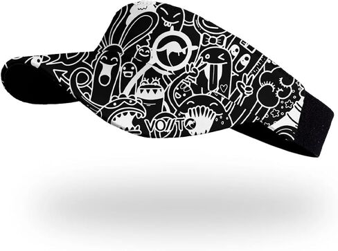 Hat Waterproof Sports Visor Reflective Absorbent Running Hiking Gym and More Black/White in Saudi Arabia