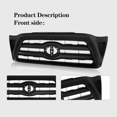 Perfit Liner Front Grille Grill Black Compatible With Toyota 2005-2011 Tacoma TO1200269 5310004350 in Saudi Arabia