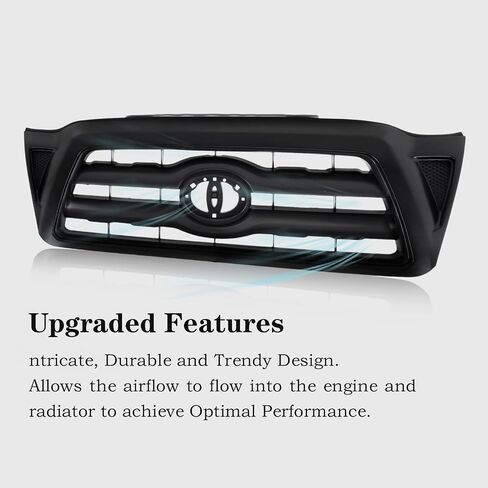 Perfit Liner Front Grille Grill Black Compatible With Toyota 2005-2011 Tacoma TO1200269 5310004350 in Saudi Arabia
